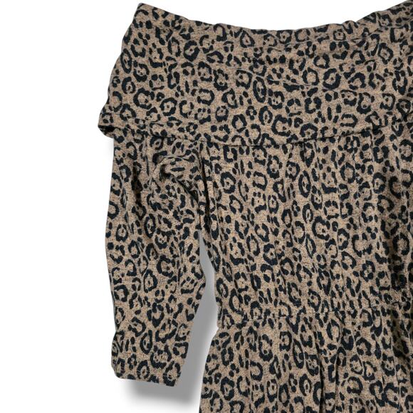 Lane Bryant Leopard Animal Print Off-Shoulder Dress Women’s 14/16 Casual Fit - Picture 3 of 8